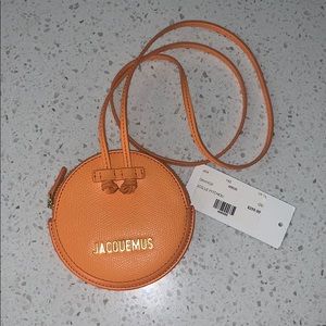Brand new JACQUEMUS LE PITCHOU ROUND PURSE- orange